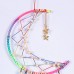 Hand-Woven Colorful Crescent Dream Catcher Home Porch Homestay Decorations Hanging Wall Decoration