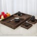 Japanese-Style Tea Set Wooden Tray Tea Tray Solid Wood Burning Paulownia Tea Tray Retro Wooden Tea Set Set Wood Products