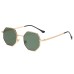 New Retro Small Frame Sunglasses Men And Women Tide European And American Street Shooting Metal Sunglasses Octagonal Round Face Glasses