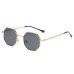 New Retro Small Frame Sunglasses Men And Women Tide European And American Street Shooting Metal Sunglasses Octagonal Round Face Glasses