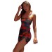 Summer New Women's Fashion Wrap Chest Sexy Backless Straps Slim Bag Hip Print Dress