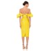 New Summer Off-The-Shoulder Sexy French Dress Temperament Print Floral Wrap Chest Sequin Dress