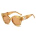 New Fashion Cat Eye Big Frame Sunglasses Net Red Street Shot Candy Color Pearl Glasses Female Trend Sunglasses