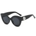 New Fashion Cat Eye Big Frame Sunglasses Net Red Street Shot Candy Color Pearl Glasses Female Trend Sunglasses