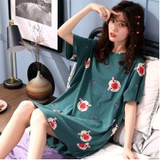 Pajamas Korean Style Pajamas Women's Summer Nightdress Short-Sleeved Ladies Summer Home Wear Suit Student Cute Pajamas