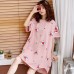 Pajamas Korean Style Pajamas Women's Summer Nightdress Short-Sleeved Ladies Summer Home Wear Suit Student Cute Pajamas
