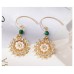 Lucky Helmsman Pearl Full Diamond Earrings New Trendy Fashion Mori Retro Simple All-Match Ear Hook Ear Jewelry