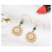 Lucky Helmsman Pearl Full Diamond Earrings New Trendy Fashion Mori Retro Simple All-Match Ear Hook Ear Jewelry