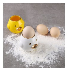 Nordic Creative Ceramic Egg White Protein Separator Household Egg Liquid Yolk Filter Baking Tool Easy To Clean