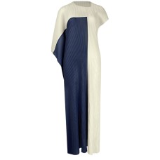 Spring And Summer New Color Contrast Solid Color Loose Women's Sleeveless Design Wrinkle Dress