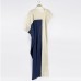 Spring And Summer New Color Contrast Solid Color Loose Women's Sleeveless Design Wrinkle Dress