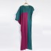 Spring And Summer New Color Contrast Solid Color Loose Women's Sleeveless Design Wrinkle Dress