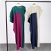 Spring And Summer New Color Contrast Solid Color Loose Women's Sleeveless Design Wrinkle Dress