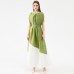 Miyake Contrast Color Stitching Dress Women's Spring And Summer New European Women's Temperament Super Long