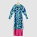 Spring And Summer Long Sleeve Color Contrast Casual European And American Women's Wear Medium And Long Lapel Slim Dress