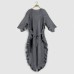 Spring And Summer New Lace Up Ear Edge Dress Women's Minority Design Sense Fashion Women's Wrinkle