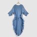 Spring And Summer New Lace Up Ear Edge Dress Women's Minority Design Sense Fashion Women's Wrinkle