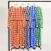 Spring And Summer New Small Crowd Round Neck Medium And Long Print Skirt Slim Plaid Dress Women's Leisure
