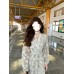 Long Sleeved V Neck Dress Autumn Hepburn French Romantic Retro Temperament Floral Skir