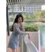 Floral Chiffon Top Two Piece Shirt Women New Western Style Fashion Niche Design Short Style