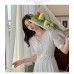 Summer New Women Sweet And Salty French White Long Dress Design Is Light And Mature Sweet Style Dress
