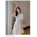 Summer New Women Sweet And Salty French White Long Dress Design Is Light And Mature Sweet Style Dress