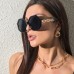 New Large Frame Polygonal Sunglasses Retro Street Shooting Sunglasses Men And Women Trend Sunglasses