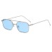 New Square Ocean Piece Sunglasses Men And Women Trend Metal Frame Sunglasses Fashion Double Beam Glasses