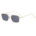 New Square Ocean Piece Sunglasses Men And Women Trend Metal Frame Sunglasses Fashion Double Beam Glasses