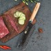 Exquisite Hammer Pattern Craft 6.5 Inch Small Kitchen Knife Zebra Wood Handle Damascus Slice Knife Sharp Chef's Knife
