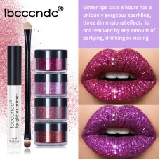 ibcccndc Glitter Lip Gloss Set Cool Color Lipstick Lip Gloss Powder Personality Lip Gloss ibcccndc Glitter Lip Gloss Set Cool Color Lipstick Lip Gloss Powder Personality Lip Gloss