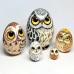 New Owl Nesting Egg Owl Wooden Craft Ornament Home Desktop Decoration