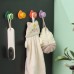 Creative Cute Punch-Free Fruit Hook Sticky Sticky Hook Door Wall Bathroom Kitchen Key No Trace Nail Sticky