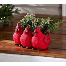 Home Garden Balcony Decoration Ornaments Three Birds Succulent Plant Breeding Resin Crafts