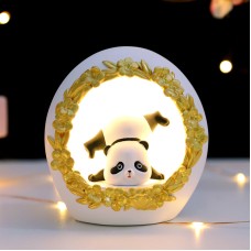 Creative Gifts New Fat Panda Star Light Night Light Resin Crafts Student Gift Ornament