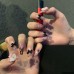 Girl Black Flame Y2K Style Wearing Nail Products Nail Patch Nail Patch Removable Nail Piece Fake Nail Girl Black Flame Y2K Style Wearing Nail Products Nail Patch Nail Patch Removable Nail Piece Fake Nail