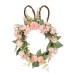 Easter Egg Simulation Garland Easter Ball Chrysanthemum Rabbit Shape With Lamp Rattan Circle Decoration Pendant With Lamp Garland