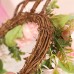 Easter Egg Simulation Garland Easter Ball Chrysanthemum Rabbit Shape With Lamp Rattan Circle Decoration Pendant With Lamp Garland