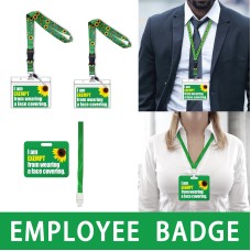 Sunflower Sunflower Listing Employee Tag Badge Mobile Phone Lanyard Student Hanging Neck Chest Card Set Work Card