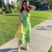 New Women's Clothing Personality Design Swirl Knitted Tie-Dye Sling Bag Hip Dress Long Skirt 