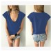 Summer Women's Simple v-Word T All-Match Casual Top