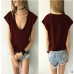 Summer Women's Simple v-Word T All-Match Casual Top