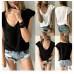 Summer Women's Simple v-Word T All-Match Casual Top