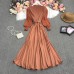 Pleated Waist Shows Thin Temperament Light Mature Style Women's New French Dress Long Pleated Skirt