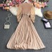 Pleated Waist Shows Thin Temperament Light Mature Style Women's New French Dress Long Pleated Skirt
