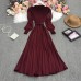 Pleated Waist Shows Thin Temperament Light Mature Style Women's New French Dress Long Pleated Skirt