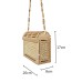 Square Bamboo Bag Summer Hollow Bamboo Beach Bag Fashion Messenger Bag Hand-woven Straw Shoulder Bag Square Bamboo Bag Summer Hollow Bamboo Beach Bag Fashion Messenger Bag Hand-woven Straw Shoulder Bag