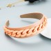 Headband New Fashion Personality Pastoral Style Female Wide-Brimmed Color Chain Decoration Macaron Color Headband