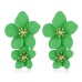 Ins Korean Small Fresh Flower Earrings Female Bohemian Multicolor Double Layer Long Earrings
