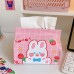 Korean Style Of The Net Red Cute Cartoon Bear Tissue Box Girl Heart PU Desktop Tissue Storage Student Dormitory Paper Box
